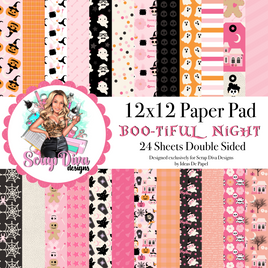 Boo-tiful 12x12 Scrap Diva Designs Exclusive Paper Collection 2024