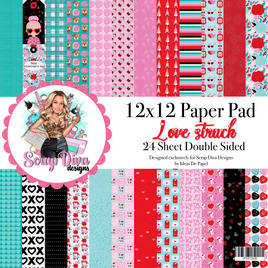 Scrap Diva Designs Exclusive Love Struck Paper Bundle